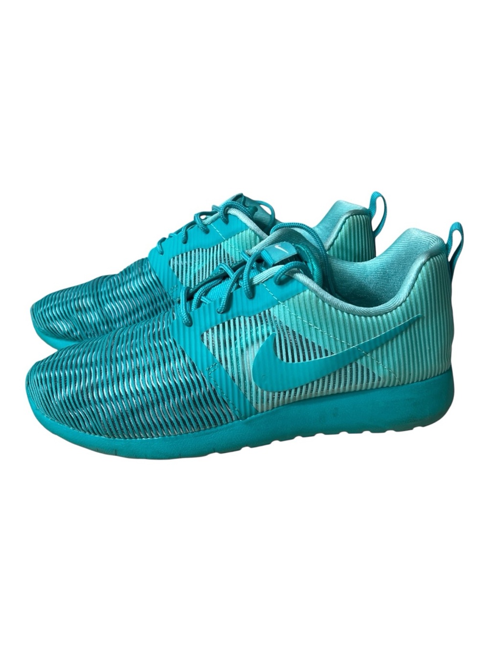 Nike Roshe One Flight Weight HYPER TURQ/CLEAR JADE Sneakers Youth 7Y Mesh